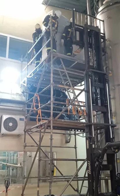 Industrial work at Bonnet Rouge for Chantier