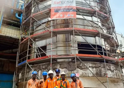 Maintenance work at Sucrivoire Borotou Tank